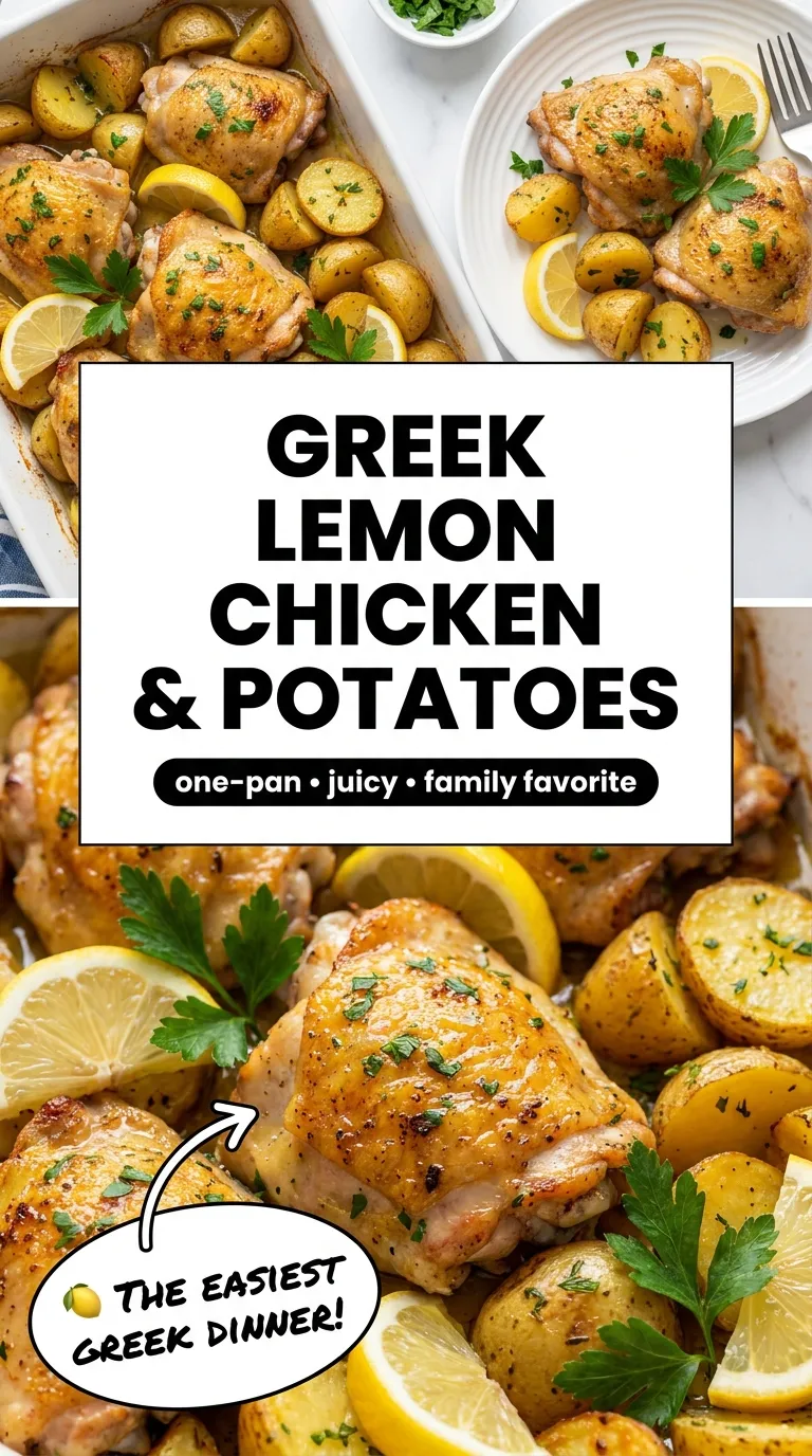 GREEK LEMON CHICKEN AND POTATOES FAMILY FEAST 4 Greek Lemon Chicken And Potatoes Recipe