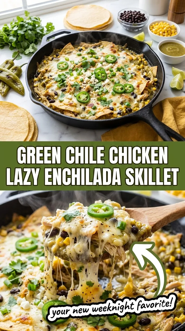 Green Chile Chicken Enchilada Skillet Recipe