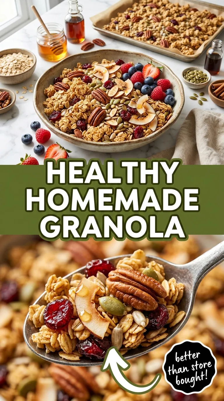 HOMEMADE GRANOLA A HEALTHY CRUNCHY TREAT 4 Homemade Granola Recipe