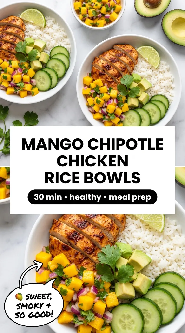 Mango Chipotle Chicken Rice Bowls Recipe