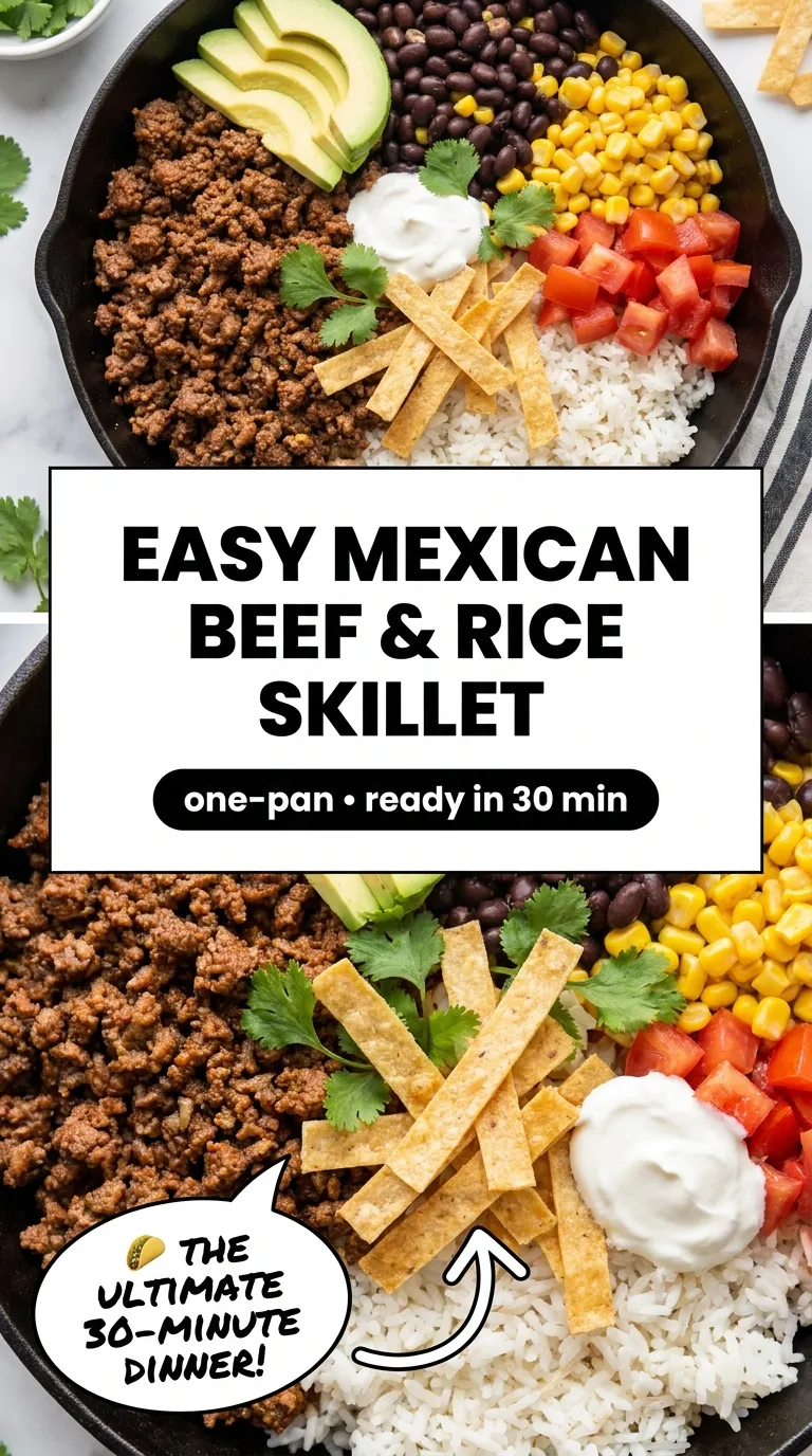 Mexican Beef and Rice Skillet Recipe