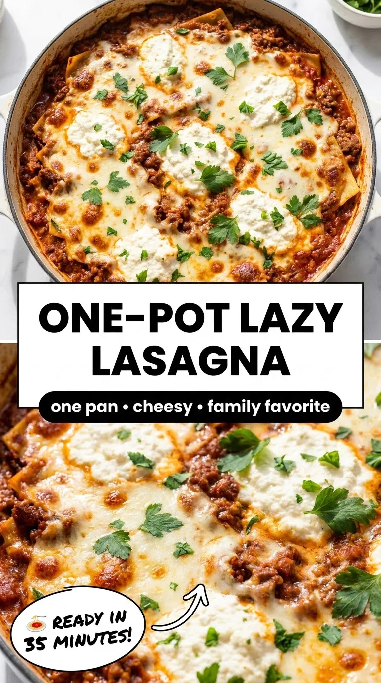 ONE-POT LAZY LASAGNA SKILLET DINNER WONDER 2 One-Pot Lazy Lasagna Recipe