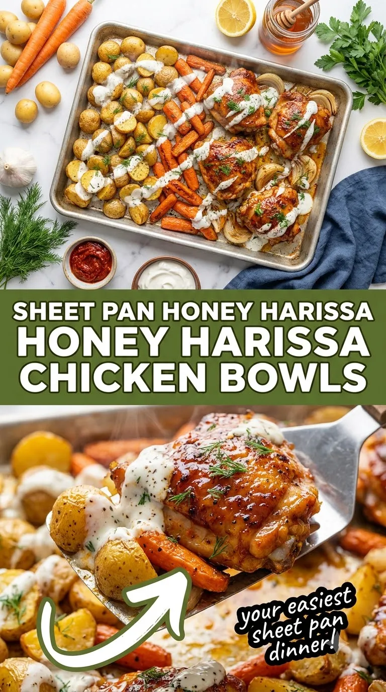 Sheet Pan Honey Harissa Chicken Bowls Recipe