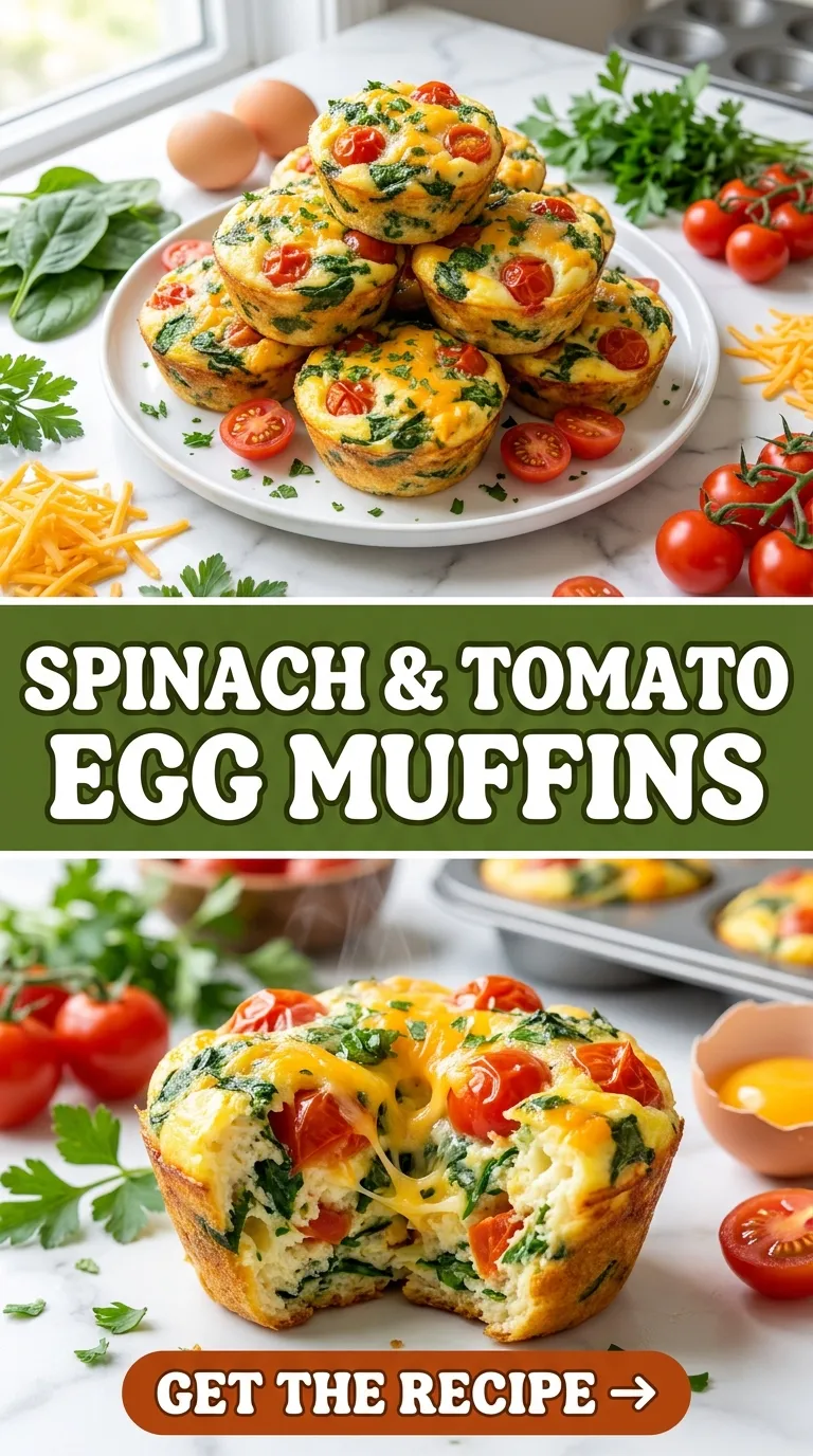 SPINACH TOMATO BREAKFAST EGG MUFFINS 30 MINUTE RECIPE 4 Spinach Tomato Breakfast Egg Muffins Recipe