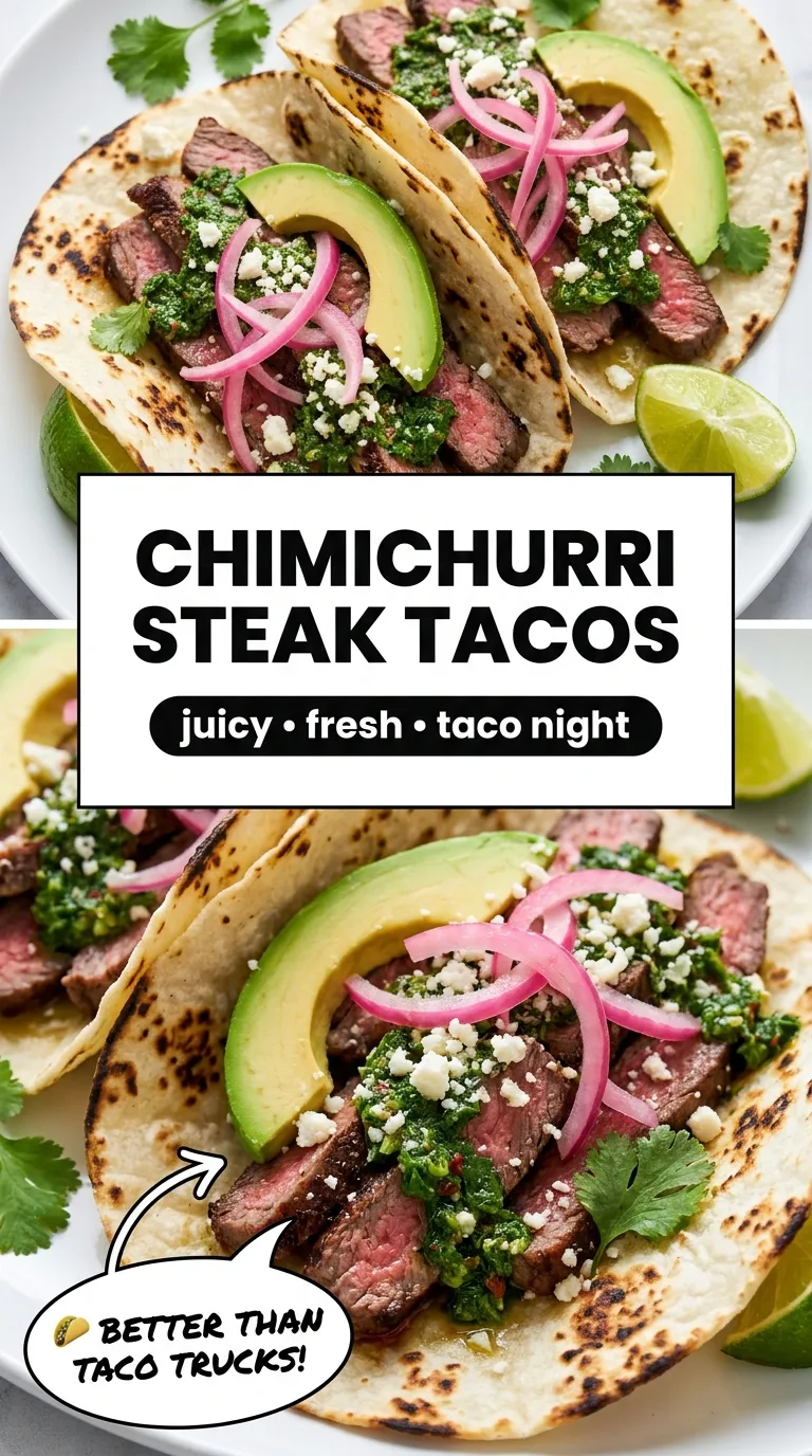 Steak Tacos with Chimichurri Sauce Recipe