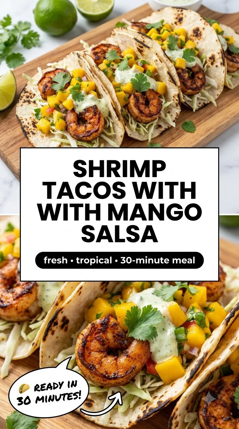 Super Bowl Shrimp Tacos with Mango Salsa Recipe