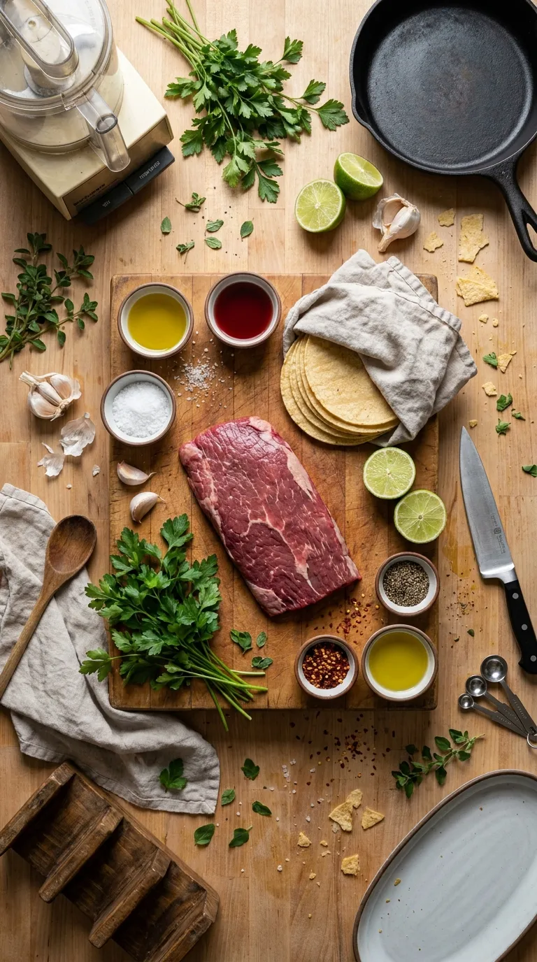 CHIMICHURRI STEAK TACOS BEST EVER RECIPE 2 Chimichurri Steak Tacos Ingredients