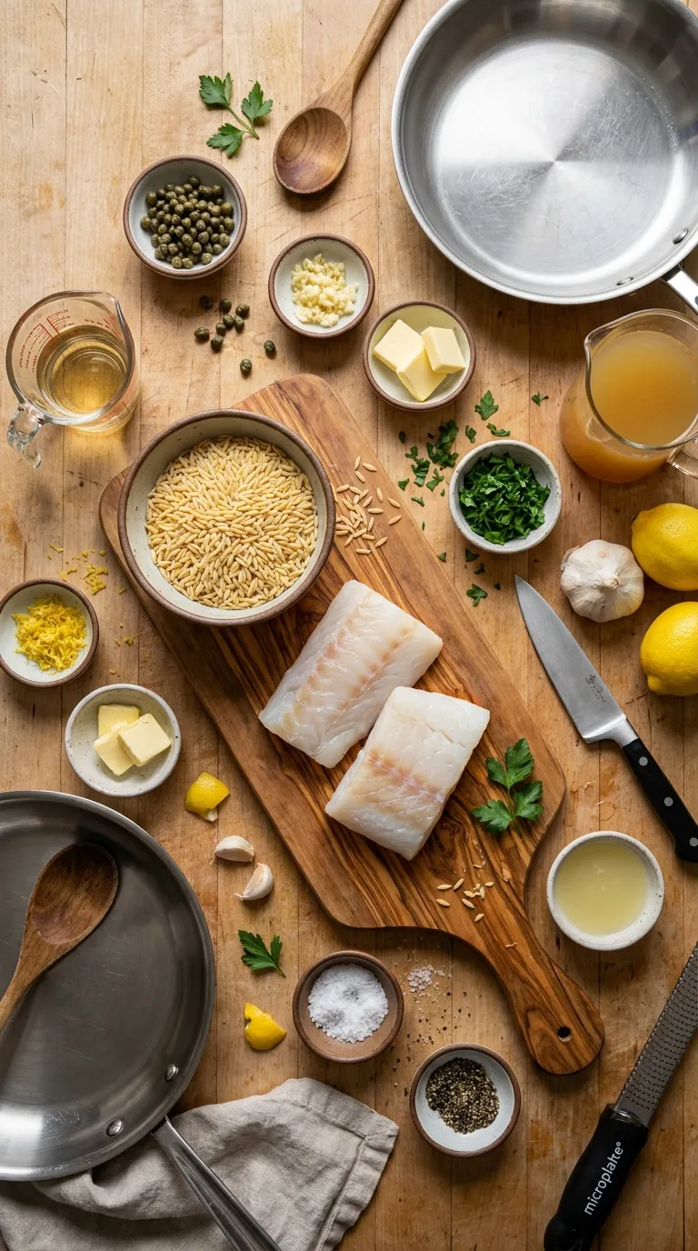 Cod Piccata With Orzo Ingredients