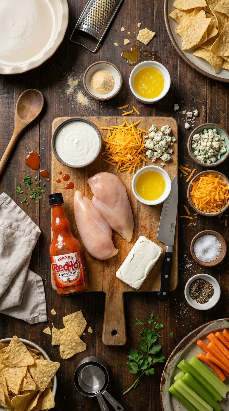 Crockpot Buffalo Chicken Dip Ingredients