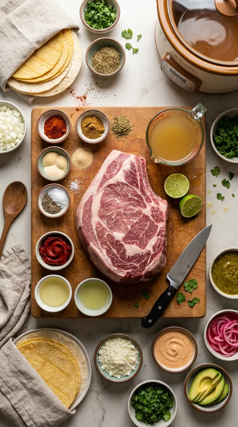 Crockpot Pork Tacos Ingredients