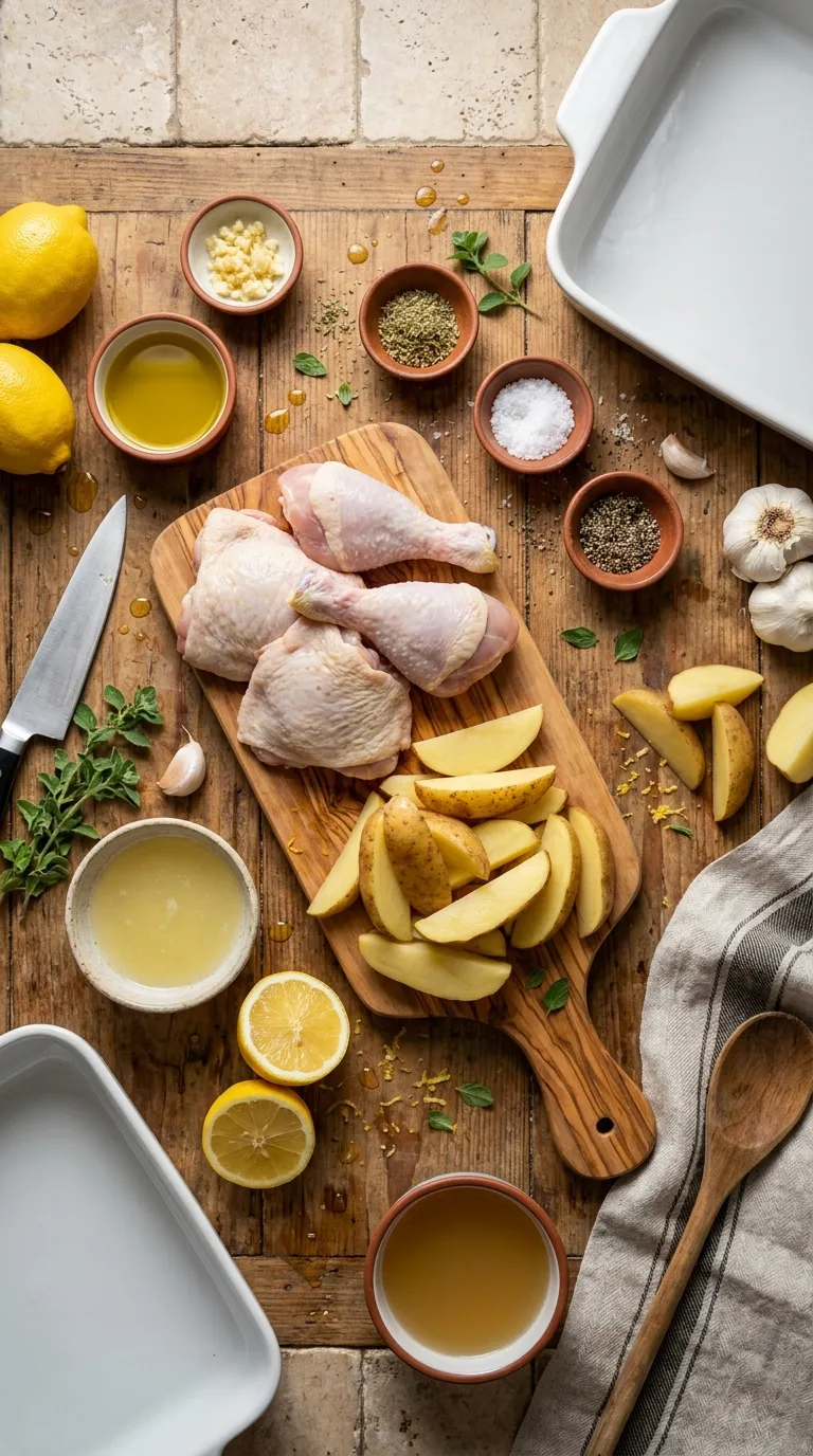 Sheet Pan Greek Chicken & Potatoes Ingredients