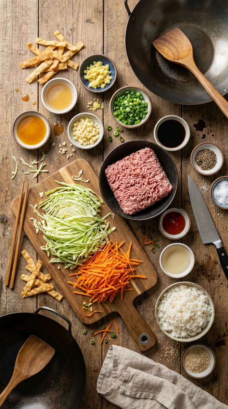 EGG ROLL IN A BOWL 30 MINUTE SKILLET MEAL 2 Egg Roll In A Bowl Ingredients