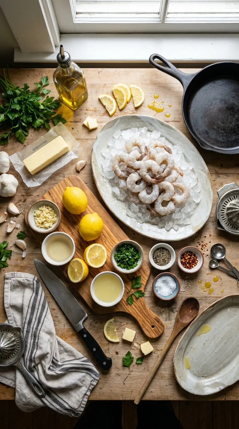 Garlic Butter Shrimp Ingredients