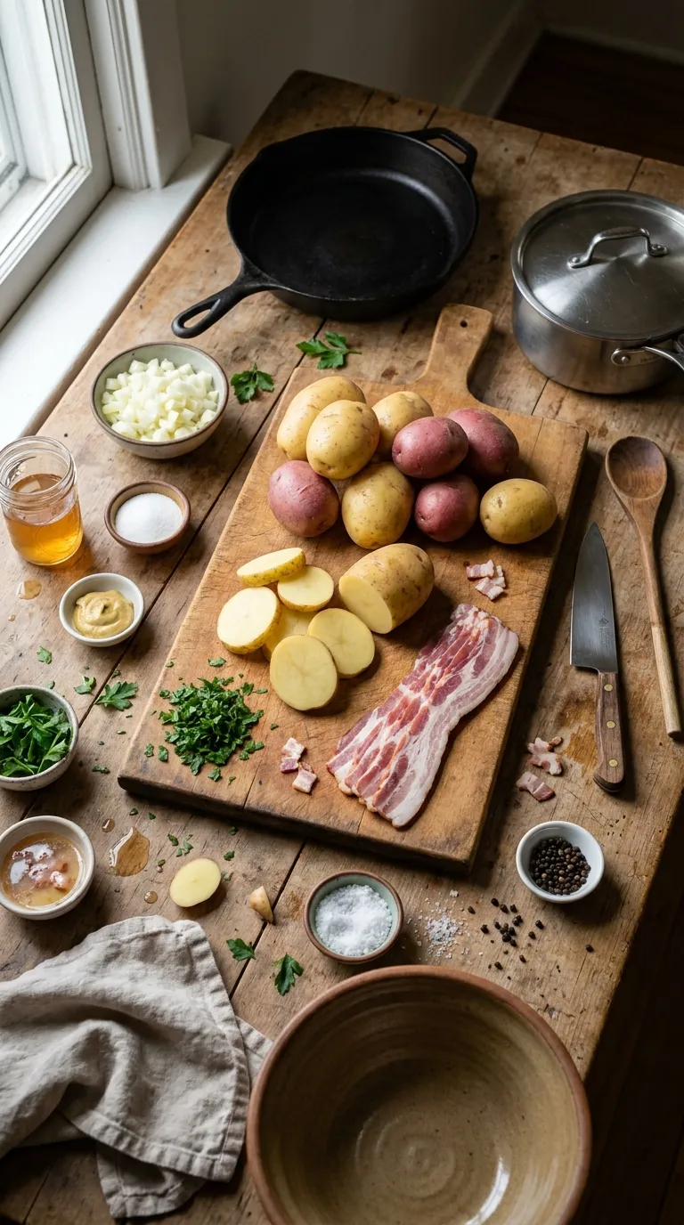 GERMAN POTATO SALAD WITH BACON EXTRA CRISPY 2 German Potato Salad with Bacon Ingredients