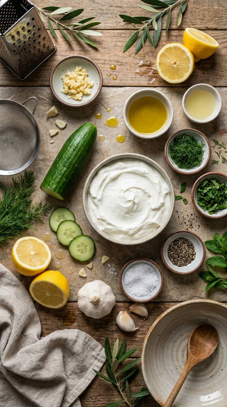 Greek Tzatziki Sauce Ingredients