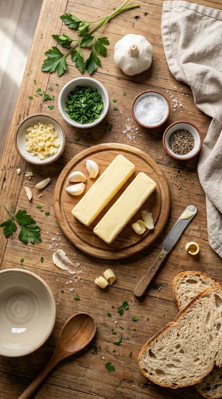 Homemade Garlic Butter Ingredients