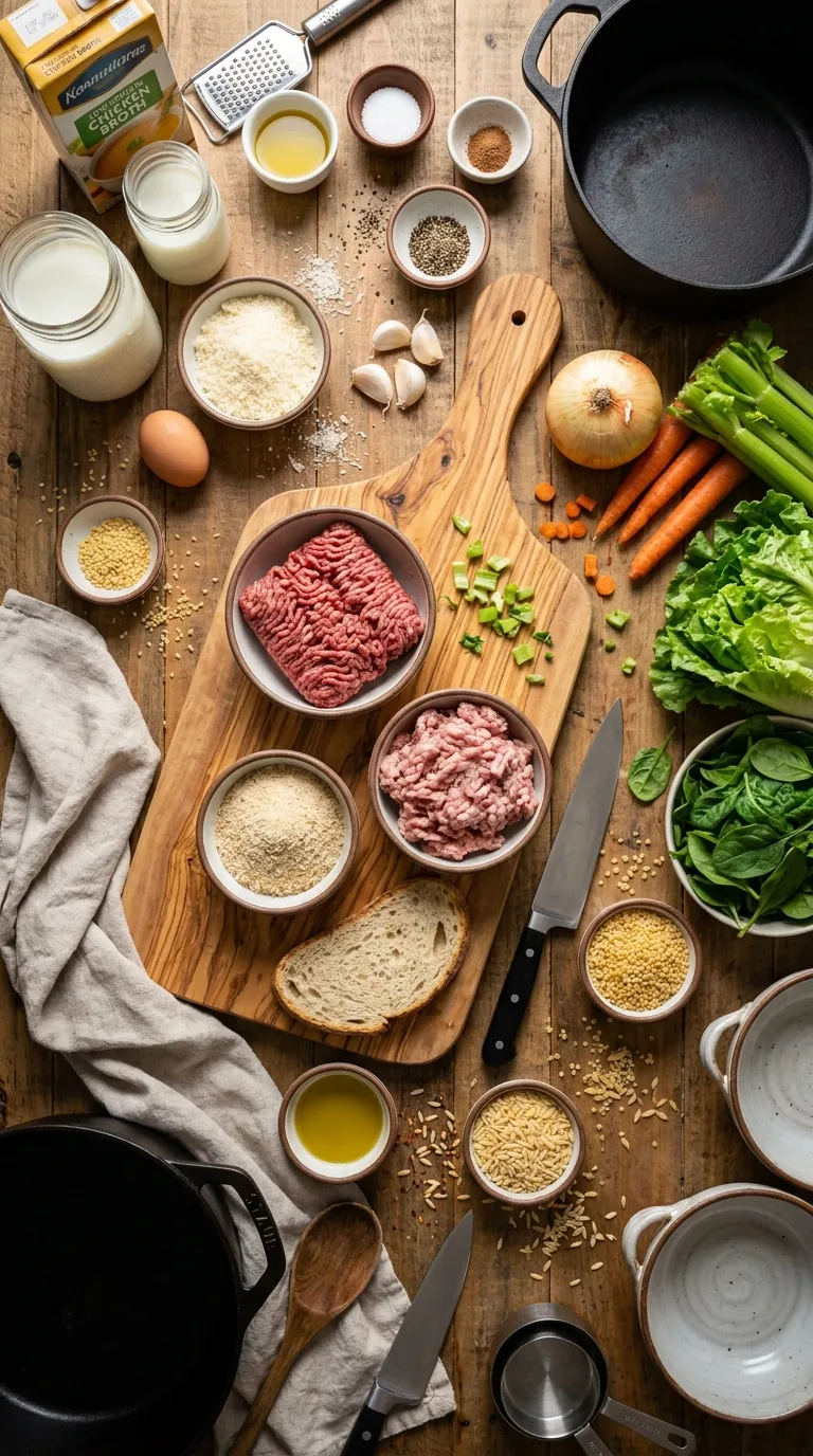 ITALIAN WEDDING SOUP WITH TINY MEATBALLS 2 Italian Wedding Soup Ingredients