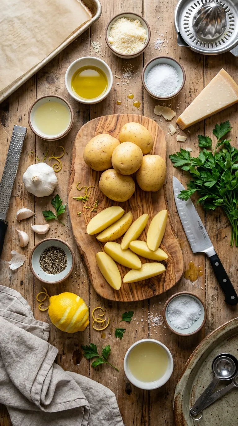 LEMON PARMESAN ROASTED POTATOES CRISPY EASTER 2 Lemon Parmesan Roasted Potatoes Ingredients