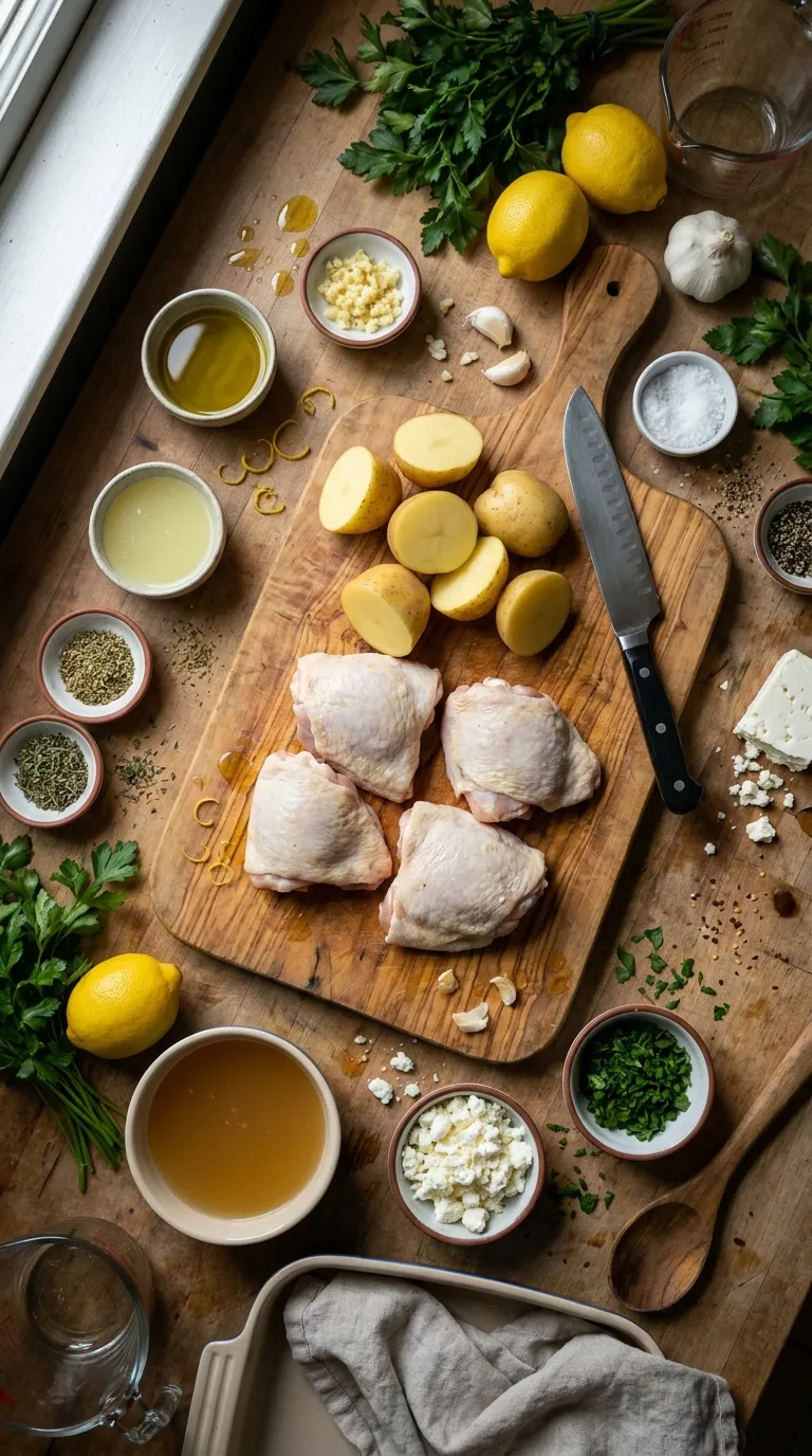 ONE PAN CHICKEN DINNER GREEK VACATION CRISPY 2 One-Pan Chicken Dinner Ingredients