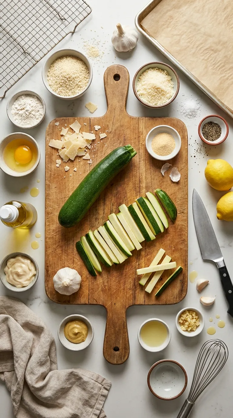 PARMESAN CRUSTED ZUCCHINI WITH GARLIC AIOLI 2 Parmesan Crusted Zucchini With Garlic Aioli Ingredients