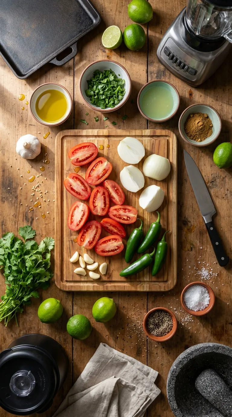 Roasted Tomato Salsa Ingredients