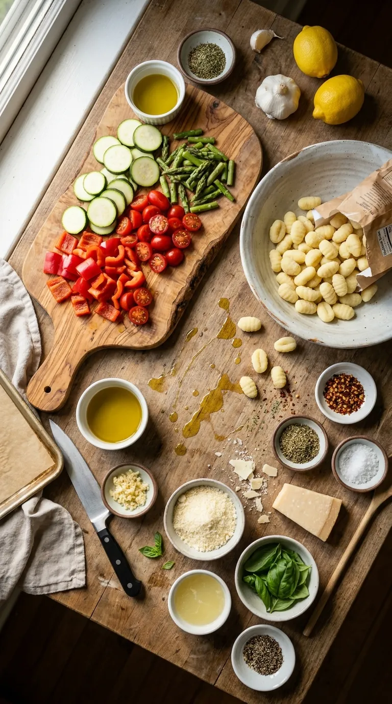 Sheet Pan Gnocchi Primavera Ingredients