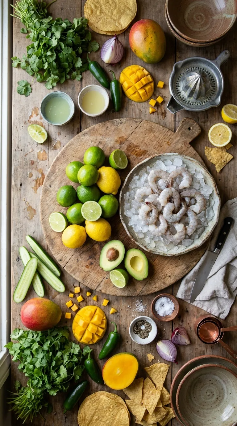 Shrimp Ceviche Ingredients