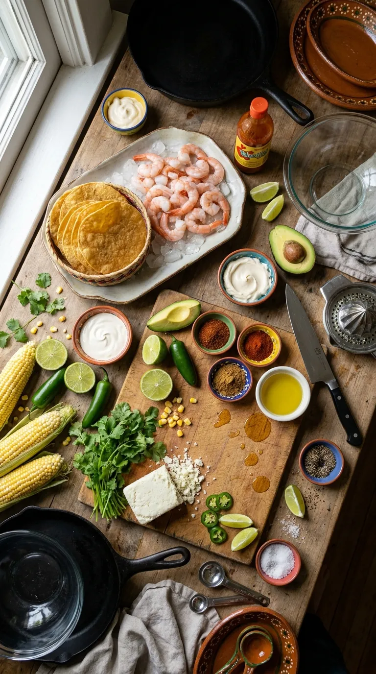 Shrimp Tostadas Ingredients