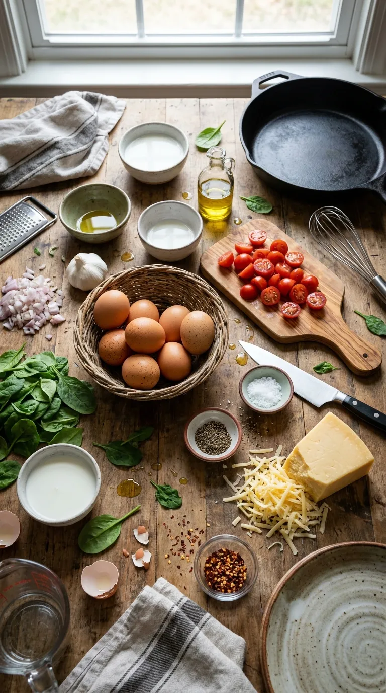 SPINACH TOMATO BREAKFAST EGG MUFFINS 30 MINUTE RECIPE 2 Spinach Tomato Breakfast Egg Muffins Ingredients
