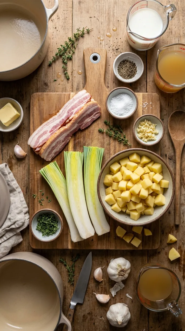 ULTIMATE BACON POTATO LEEK SOUP RECIPE 2 Bacon Potato Leek Soup Ingredients
