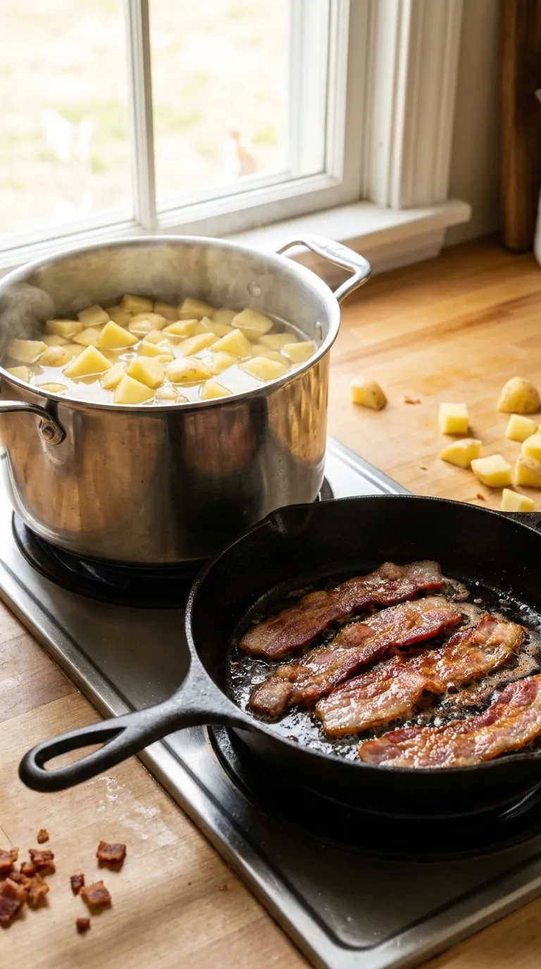 How to Make Classic Potato Salad with Bacon
