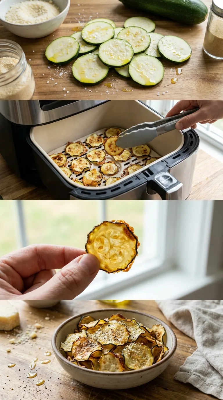 CRISPY AIR FRYER ZUCCHINI CHIPS IN 10 MIN 3 How to Make Air Fryer Zucchini Chips