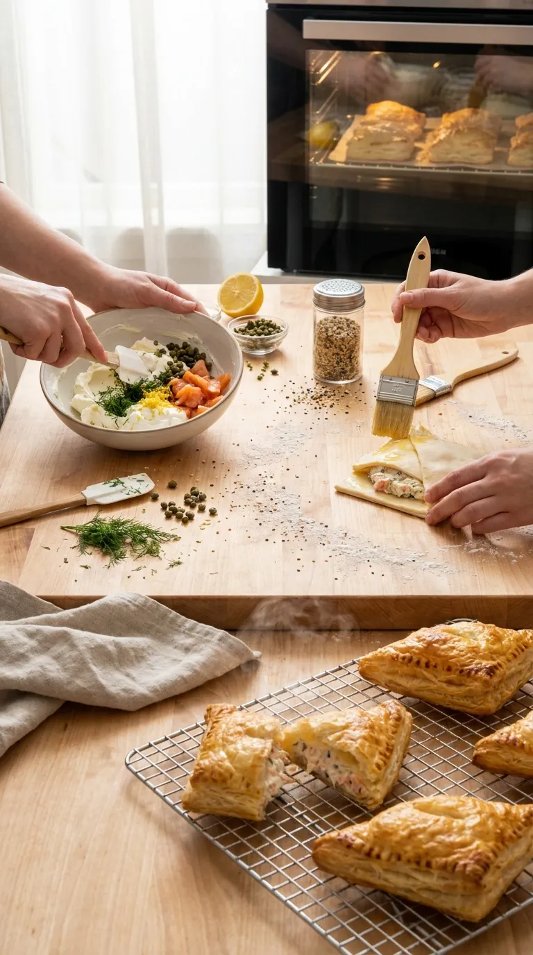 How to Make Everything Bagel Salmon Cream Puffs