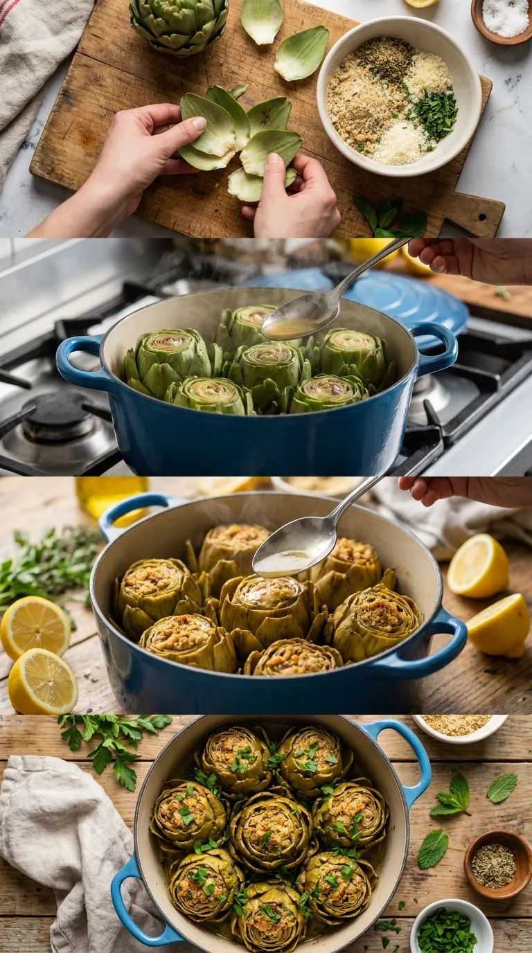 How to Make Italian Stuffed Artichokes