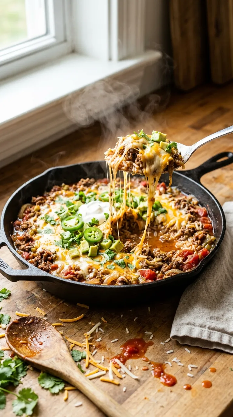 How to Make Mexican Beef and Rice Skillet