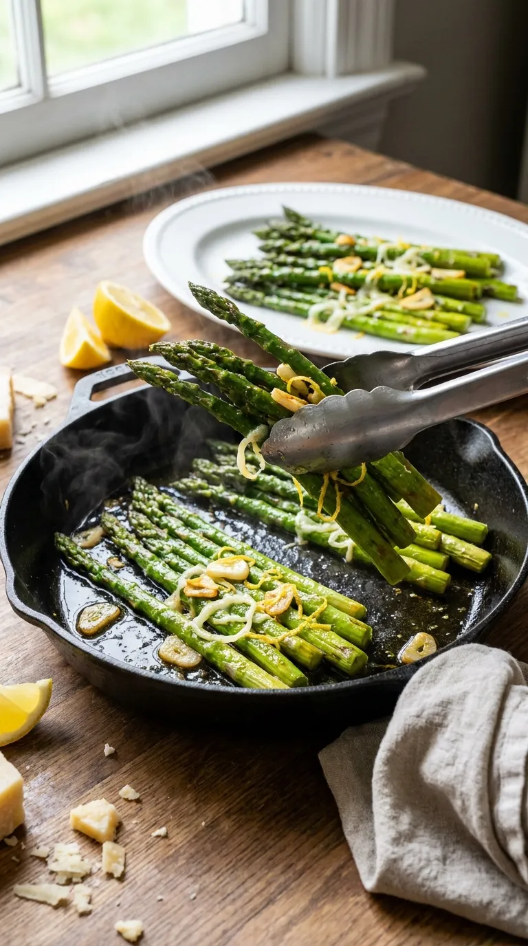 How to Make Oven Roasted Asparagus with Lemon and Garlic