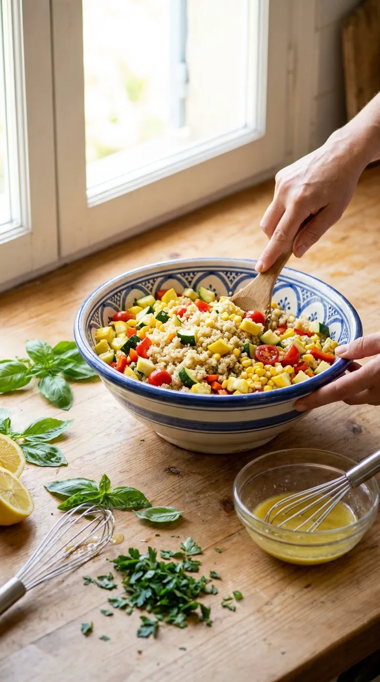 SUMMER VEGETABLE QUINOA SALAD WITH LEMON VINAIGRETTE 3 How to Make Summer Vegetable Quinoa Salad