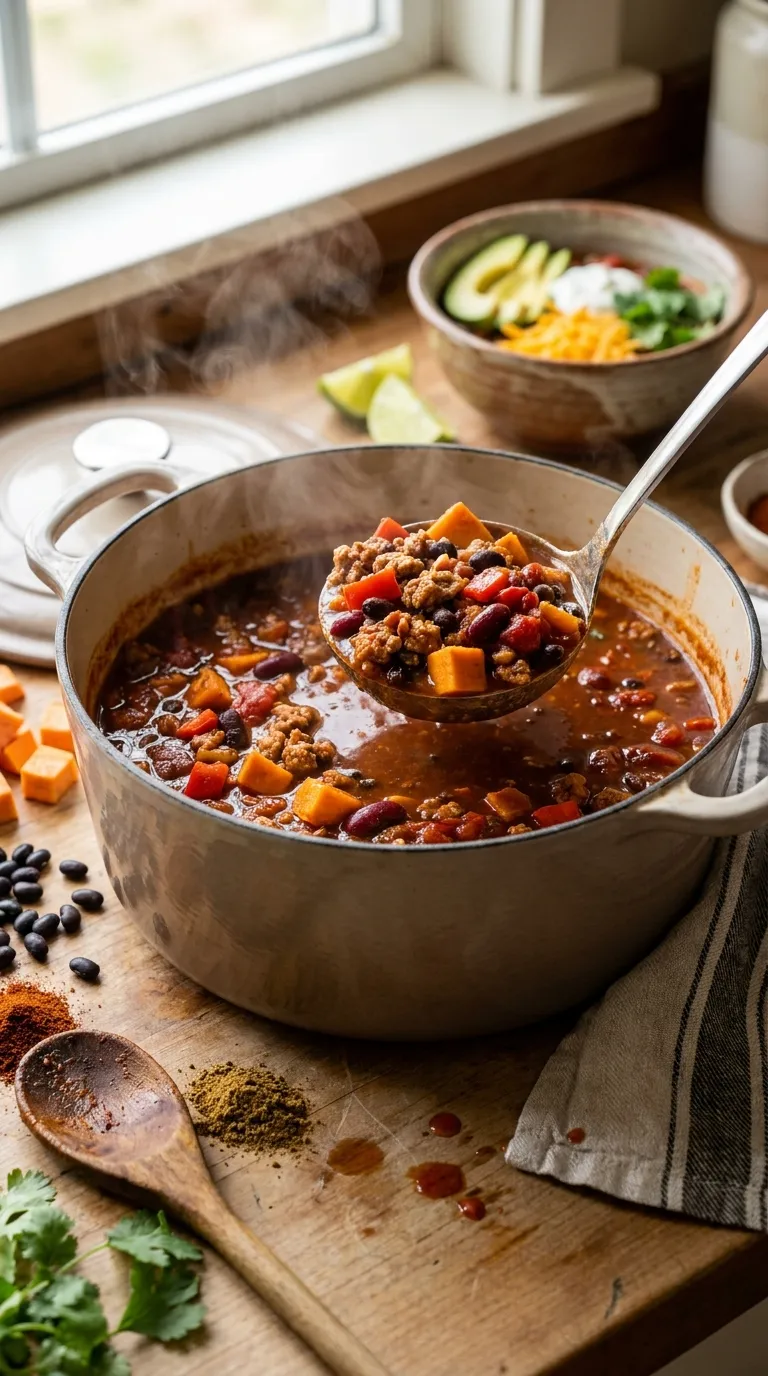 How to Make Sweet Potato Turkey Chili