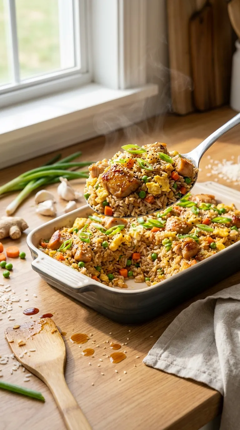 How to Make Chicken Fried Rice Bake